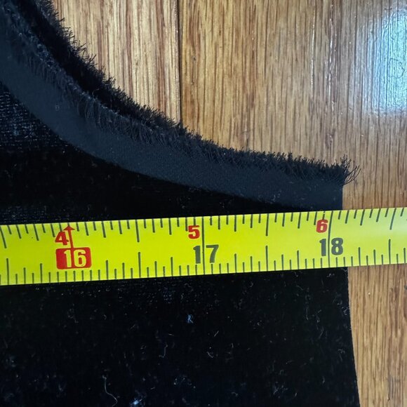 Alfani Black Sleeveless Velvet Tunic, Ruffled Placket & Stand Collar, Size M - Picture 4 of 7